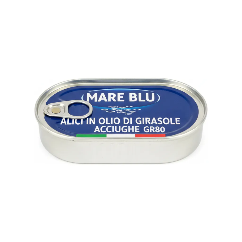ALICI IN OLIO DI GIRASOLE GR80 ACCIUGHE